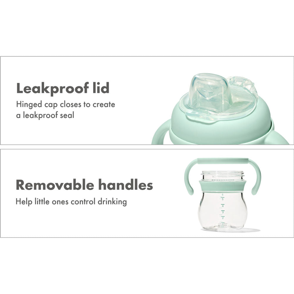 OXO Tot Transitions Soft Spout Sippy Cup With Removable Handles - Opal