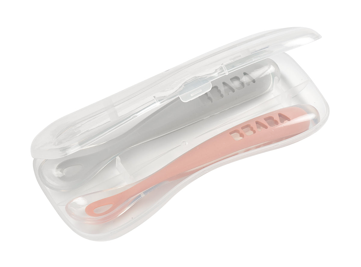 1st Stage Silicone Spoons 2 Pack with Case