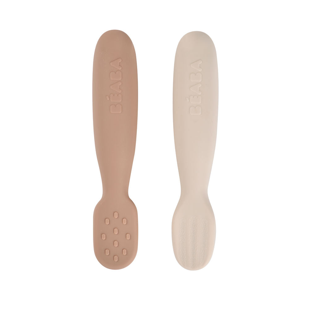 Beaba Silicone Pre-Spoons 2 Pack - Pralin/Clay