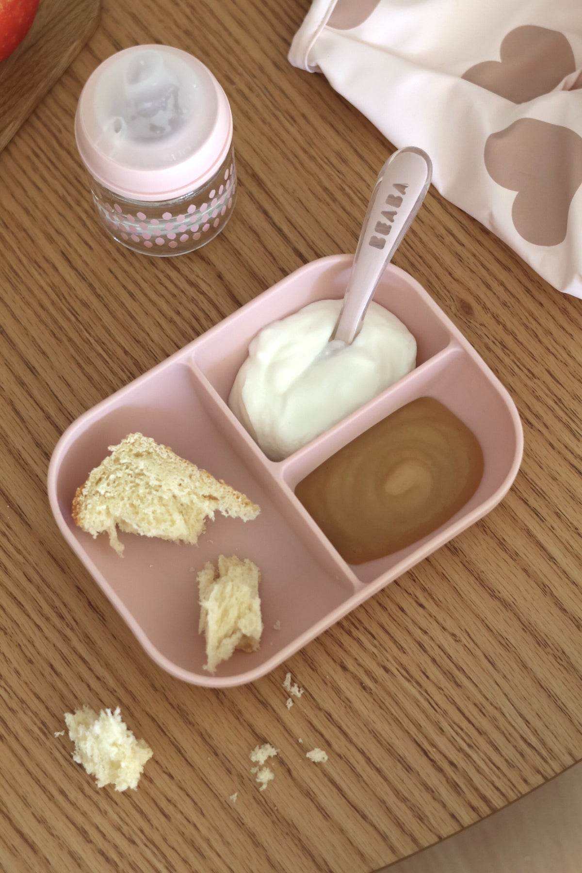 Divided Silicone Plate and Spoon Set
