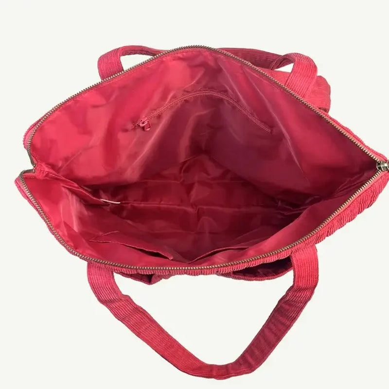 Banabae Corduroy Quilted Convertible Backpack - Cherry