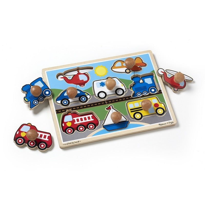 Melissa & Doug Vehicles Jumbo Knob Puzzle - 8 pieces
