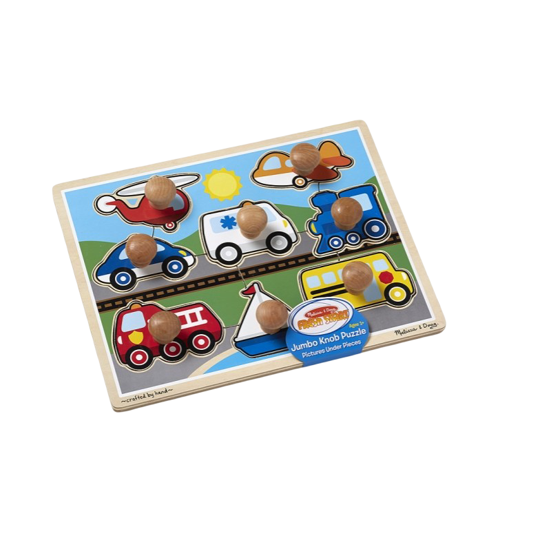Melissa & Doug Vehicles Jumbo Knob Puzzle - 8 pieces