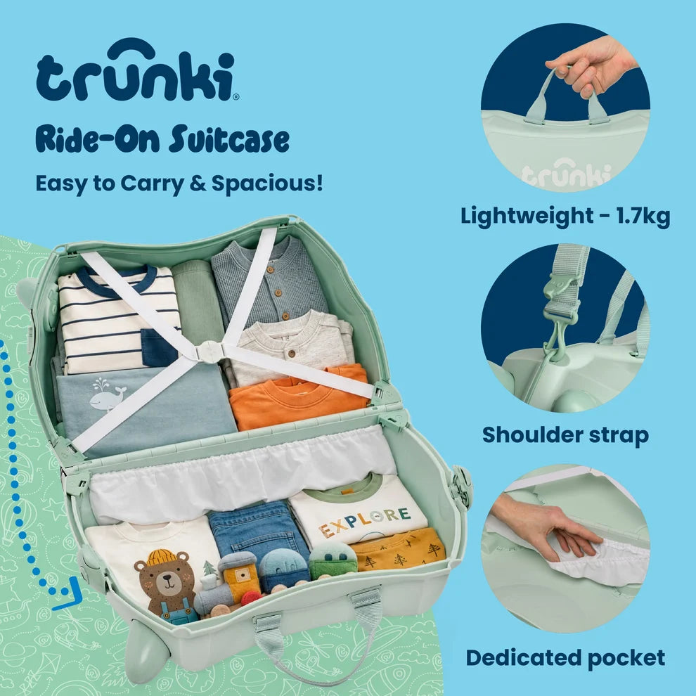 Glide Ride-on Luggage - Sage Green