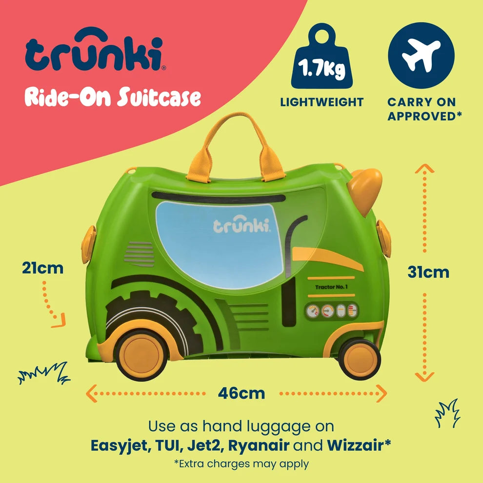 Glide Ride-on Luggage - Tilly the Tractor