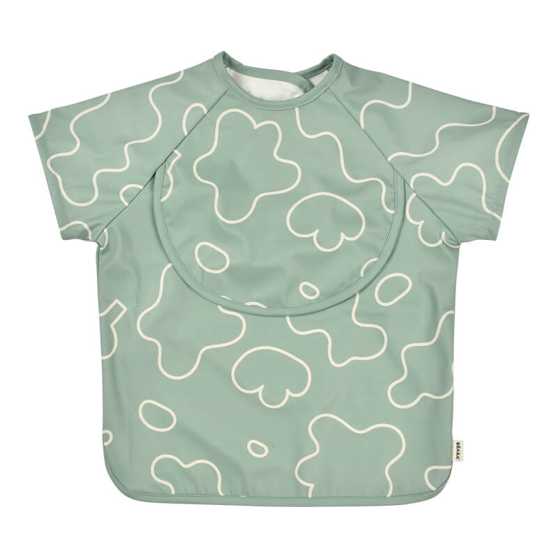 Beaba 2 in 1 Bib w/Removable Sleeves - Sage green