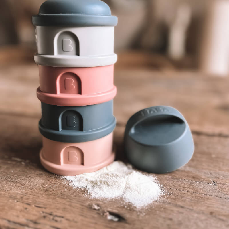 Beaba Formula & Snacks Container - Mineral Grey/Pink