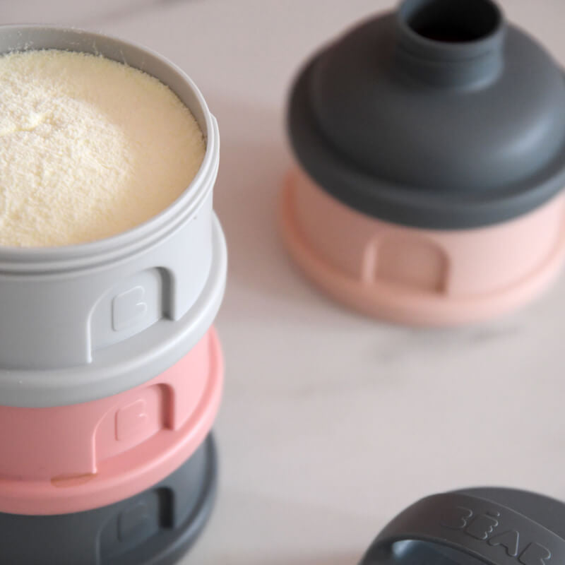 Beaba Formula & Snacks Container - Mineral Grey/Pink