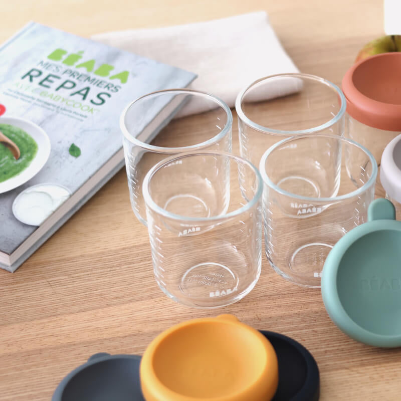 Glass & Silicone Containers 6 Pack - 250ml