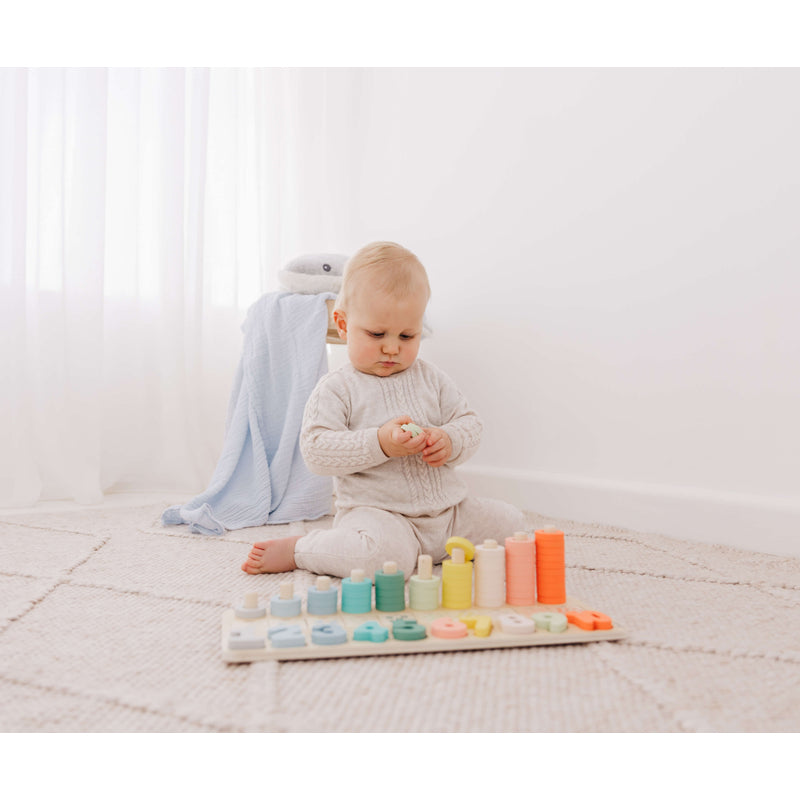 Wooden Numbers & Blocks Counting Set