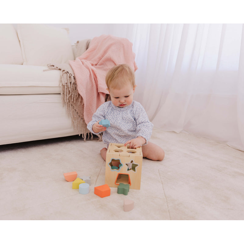 Wooden Shape Sorting Cube