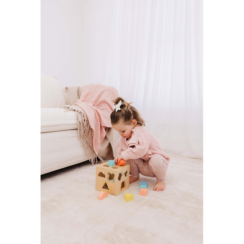 Wooden Shape Sorting Cube