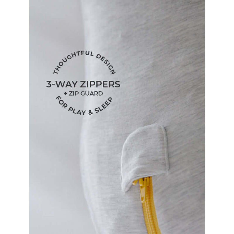 Honey & Stitch Comfort Organic Bamboo Onesies - Grey