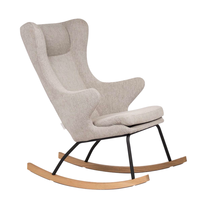 Deluxe Rocking Nursing Chair - Sand Grey