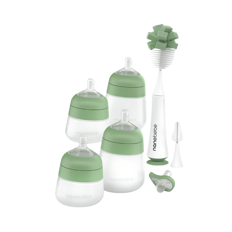 Nanobebe Flexy Feeding Set - Sage
