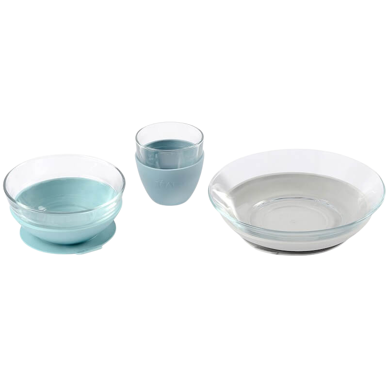Beaba Glass Meal Set with Suction Pads - Jungle
