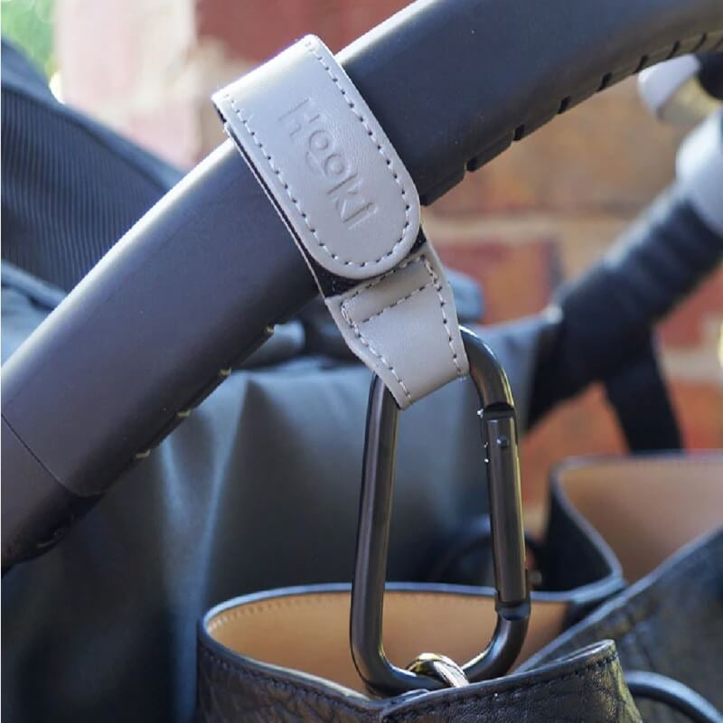 Hooki Duo Pram Hook Clip Set - Grey