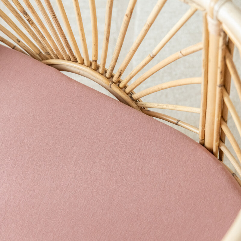 Organic Fitted Bassinet/Change Pad Sheet - Heather