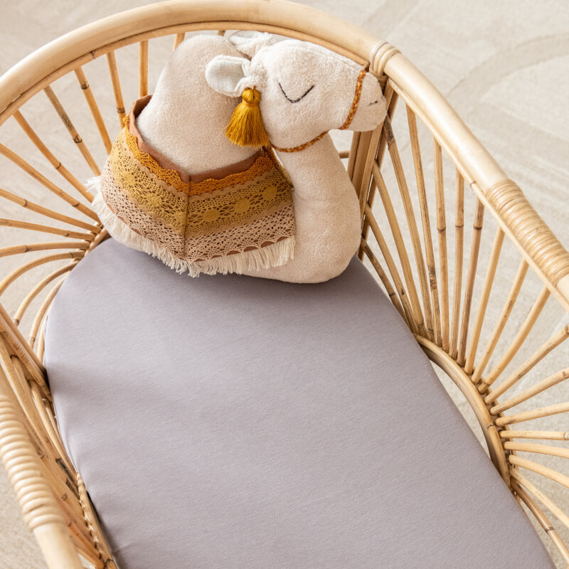 Organic Fitted Bassinet/Change Pad Sheet - Lilac
