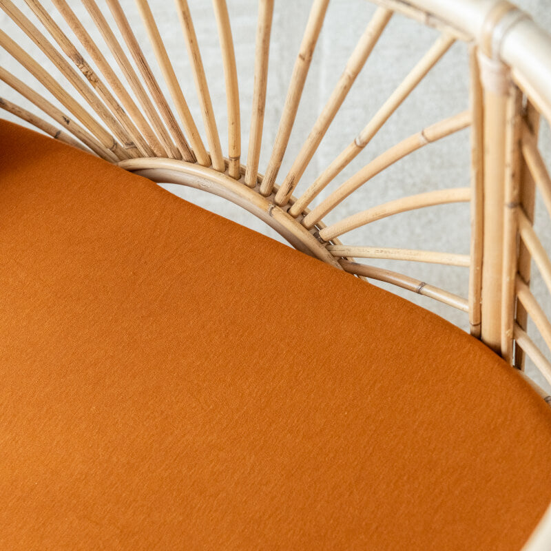 KIIN BABY Organic Fitted Bassinet/Change Pad Sheet - Rust