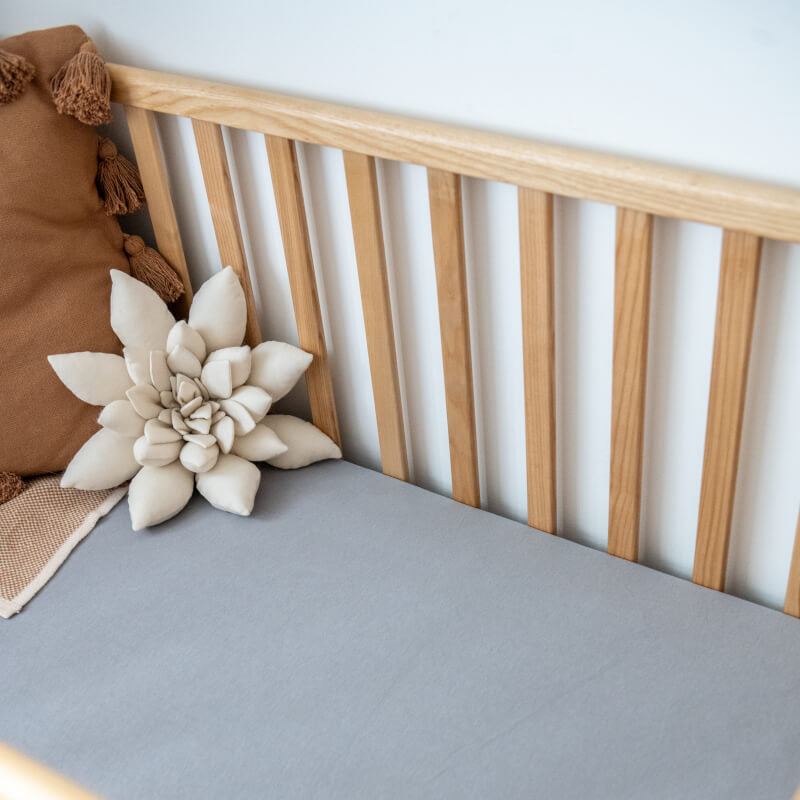 Organic Fitted Sheets - Cot - Cloud