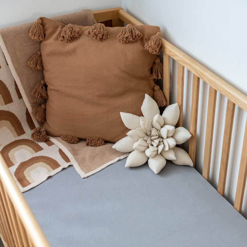 KIIN BABY Organic Fitted Sheets - Cot - Cloud