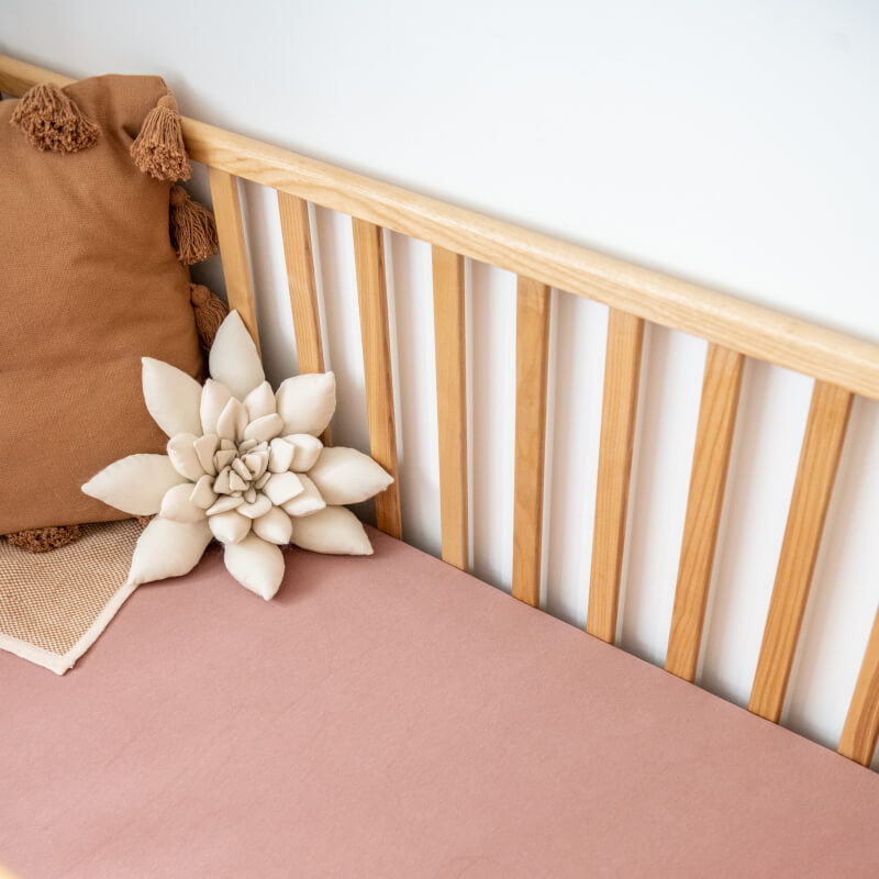 KIIN BABY Organic Fitted Cot Sheet - Heather