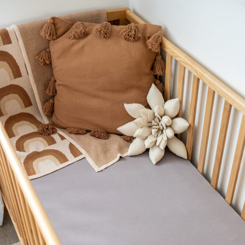 Organic Fitted Cot Sheet - Lilac