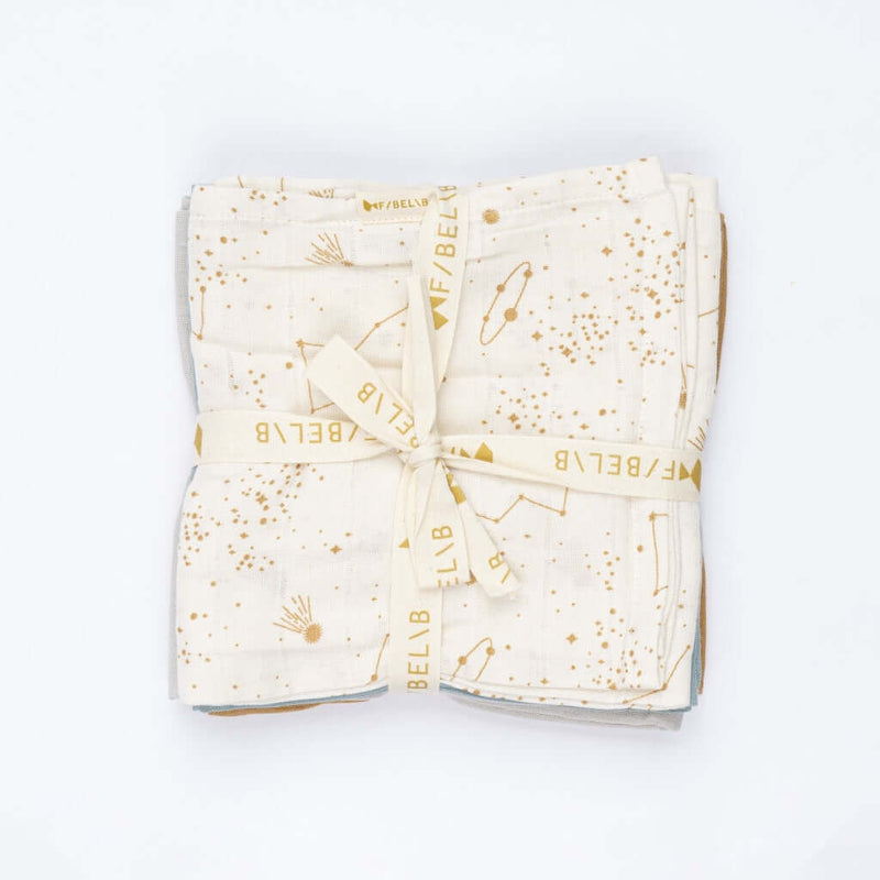 Fabelab Muslin Wraps 4 Pack - Galaxy