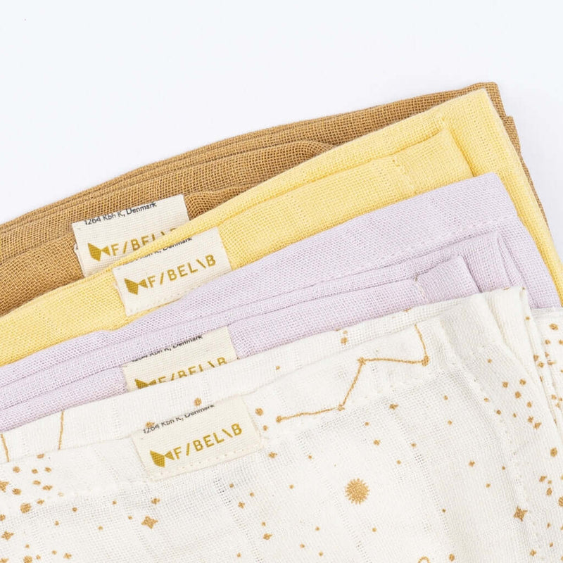 Fabelab Muslin Wraps 4 Pack - Star Dust