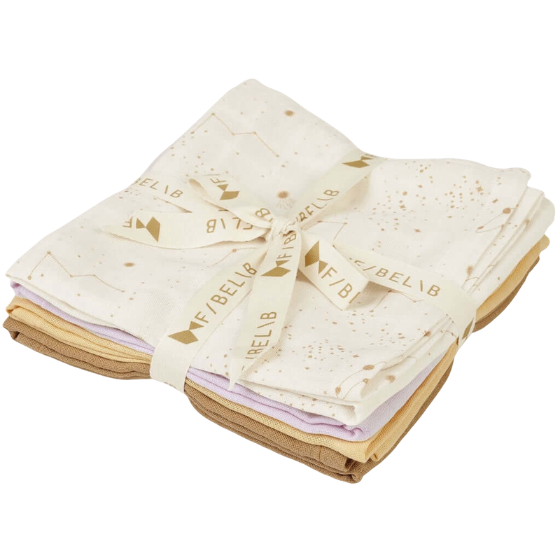 Fabelab Muslin Wraps 4 Pack - Star Dust