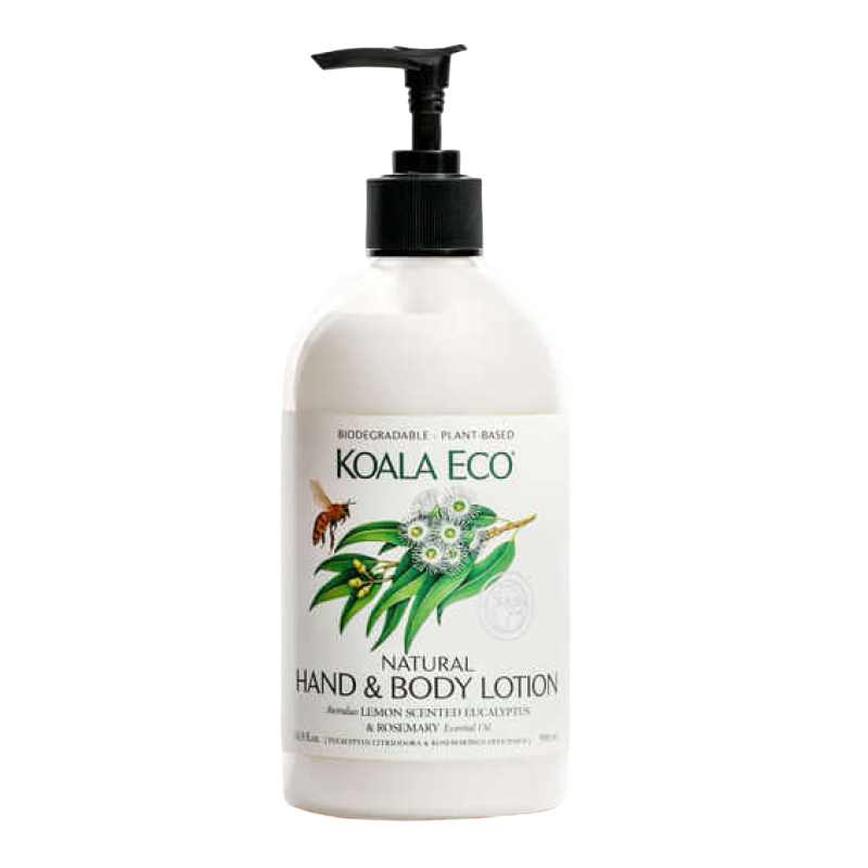 Natural Hand & Body Lotion - Lemon Scented Eucalyptus & Rosemary 500ml