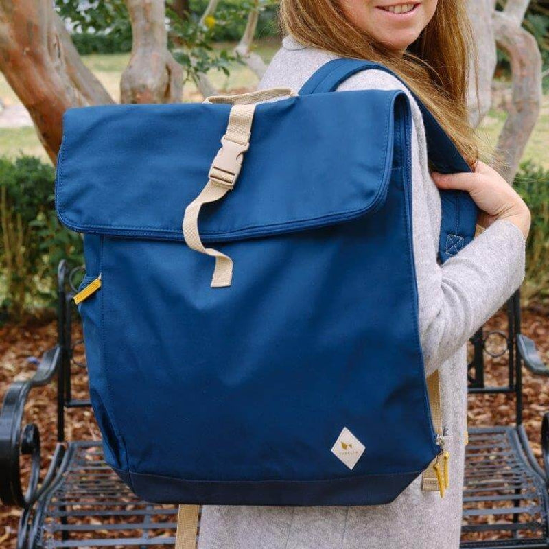 On-The-Go Parent Eco Laptop and Baby Backpack - Navy