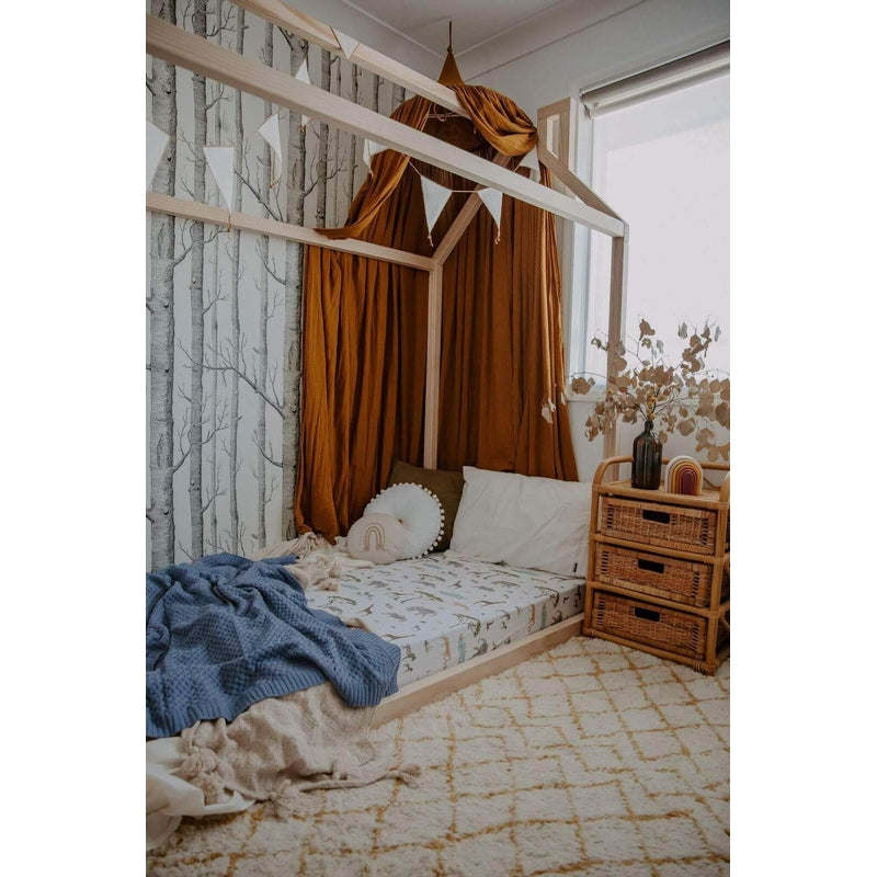 Snuggle Hunny Organic Fitted Cot Sheet - Safari