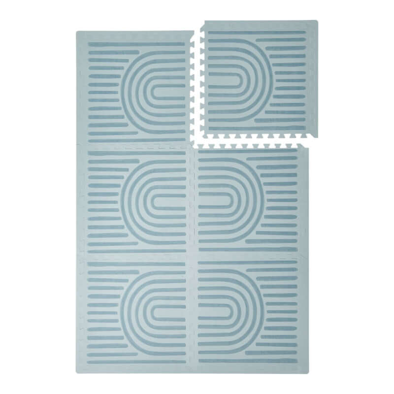 Toddlekind Premium Foam Play Mats 120x180cm - Linear Collection - Mineral