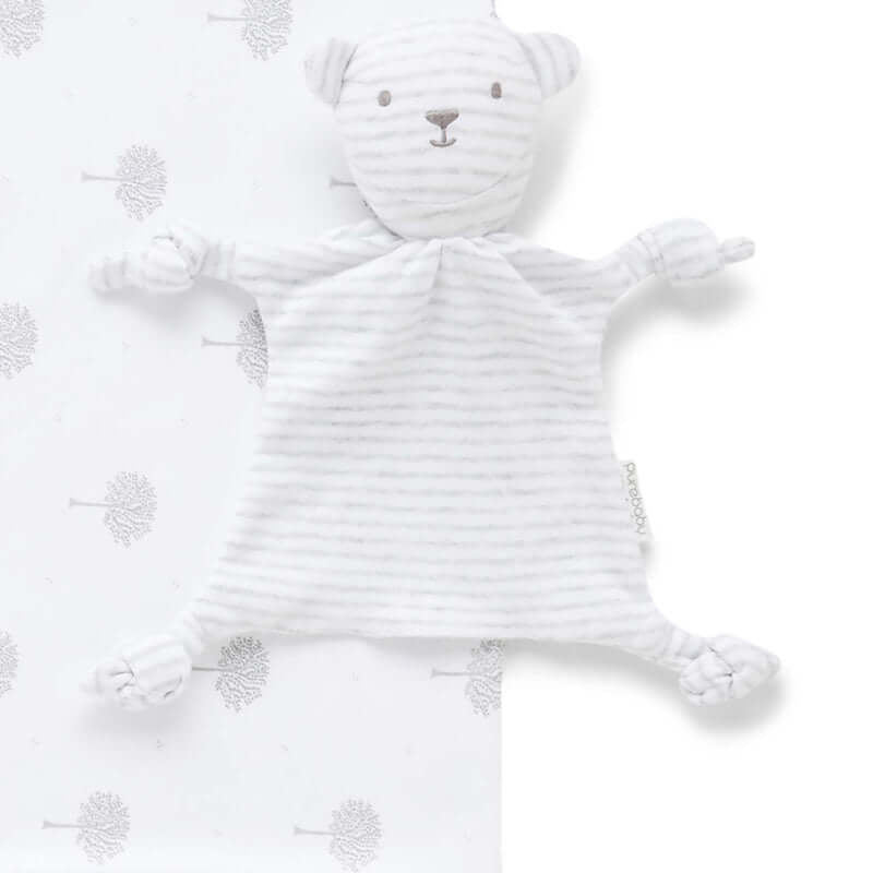 Purebaby Bunny Rug & Snookie Pack - Pale Grey Tree