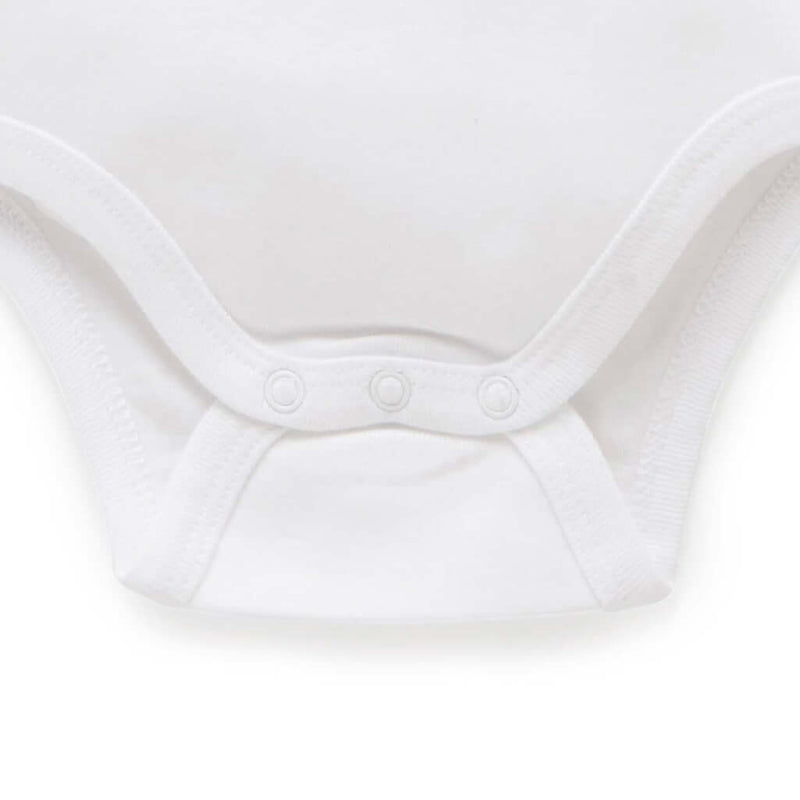 Purebaby Easy Neck L/S Bodysuit 2 Pack - White (0000)