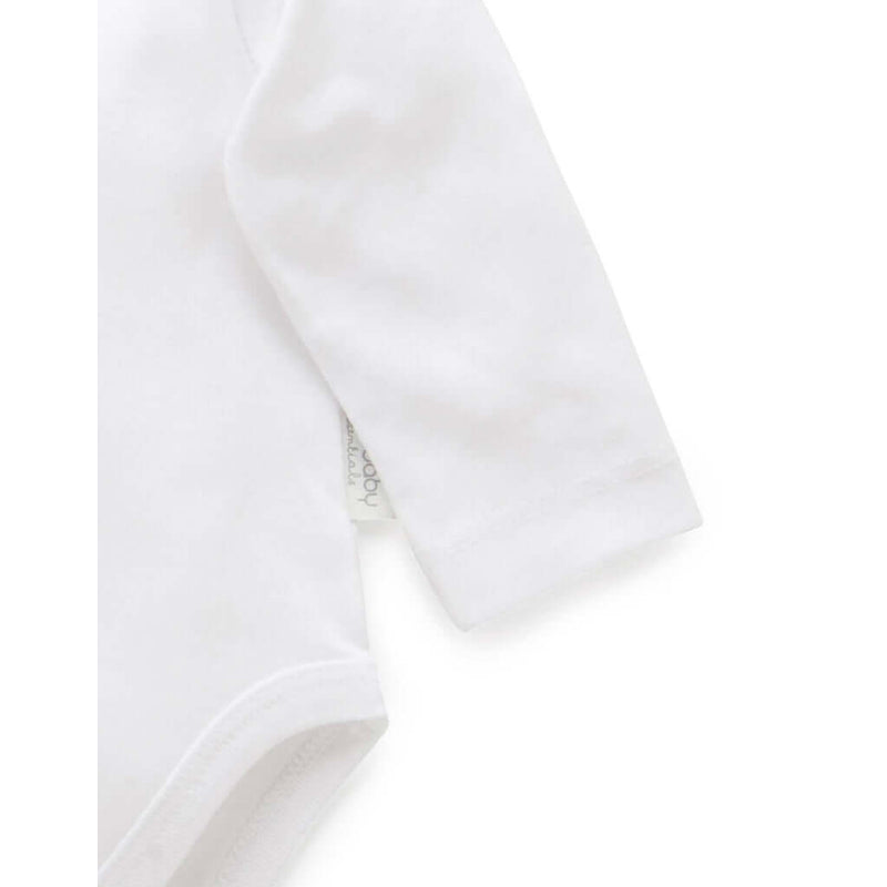 Purebaby Easy Neck L/S Bodysuit 2 Pack - White (0000)