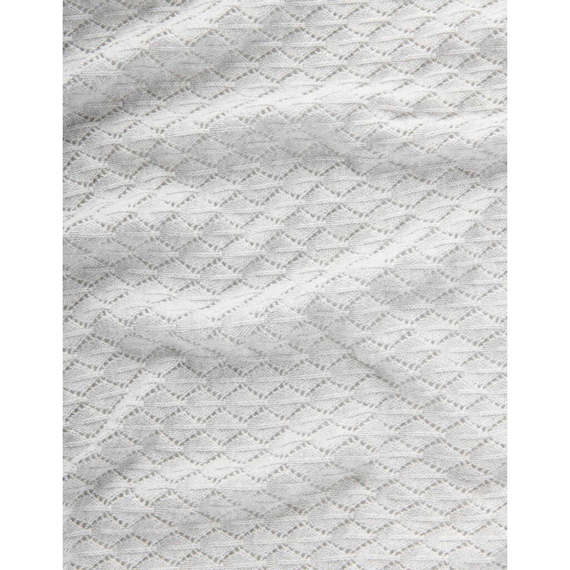 Eyelet Blanket - Pale Grey Melange