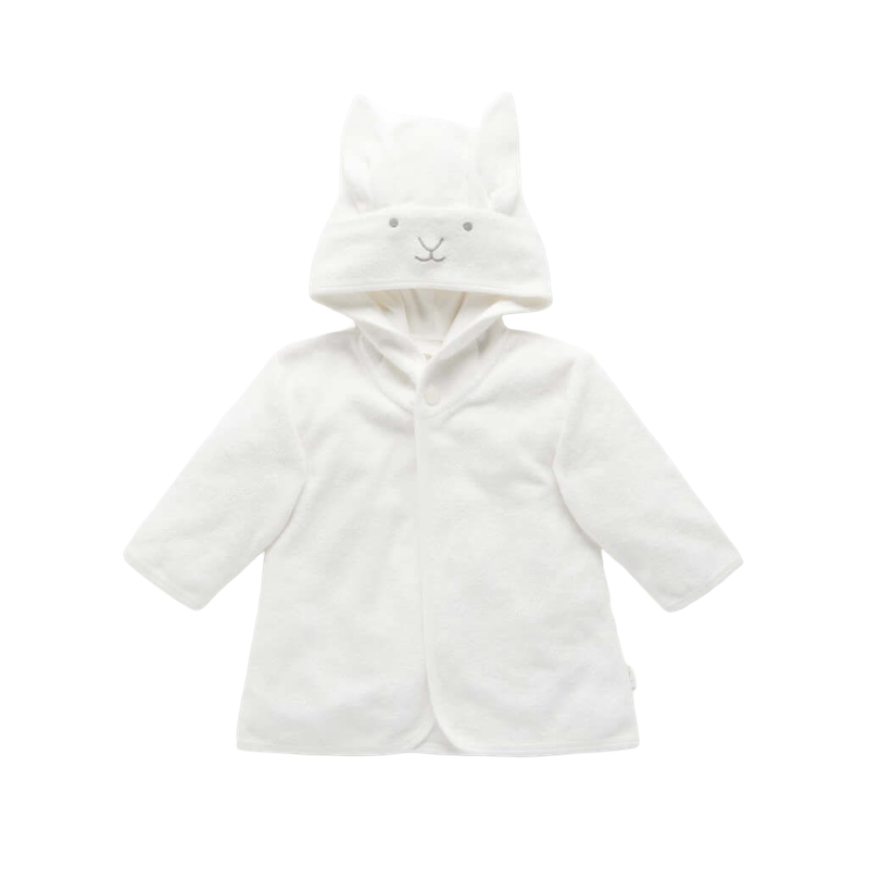 Purebaby Hooded Bathrobe - Vanilla Bunny (12m-24m)