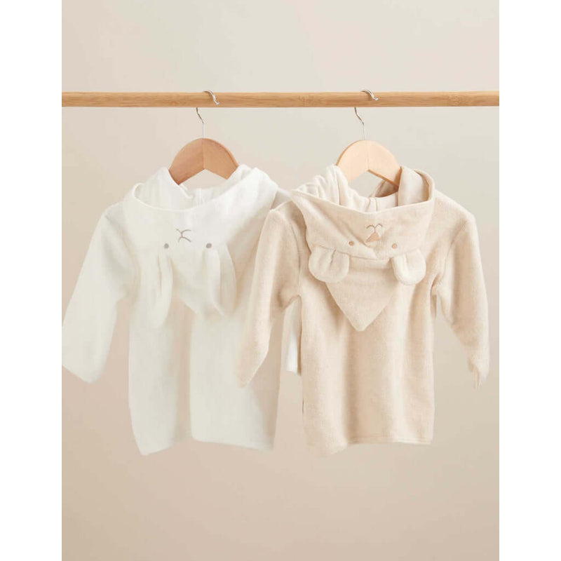 Hooded Bathrobe - Wheat Melange Bear (12m-24m)