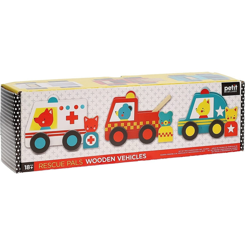 Petit Collage Rescue Pals Wooden Vehicle