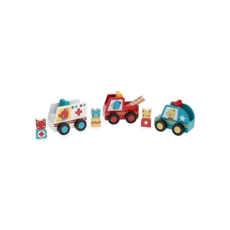 Petit Collage Rescue Pals Wooden Vehicle