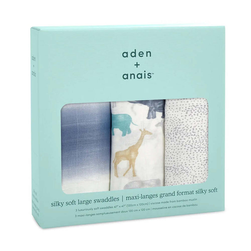 aden + anais Silky Soft Swaddles 3-Pack - Expedition