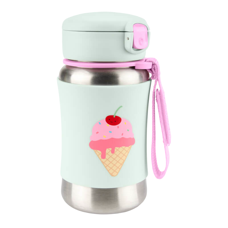 Spark Style Stainless Steel Straw Bottle 350ml - Ice Cream