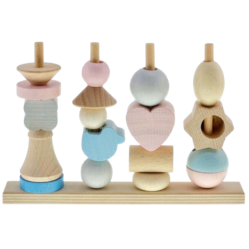 Hess-Spielzeug Stacking Abacus - Natural