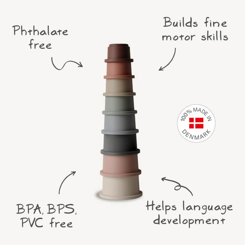 Mushie Stacking Cups Toy