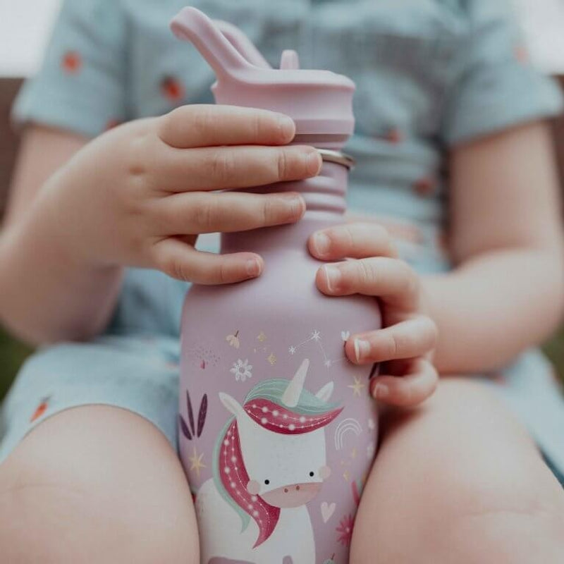 Sassi Stainless Steel Drink Bottle 500ml - Sparkly The Unicorn