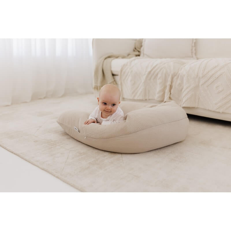 Theraline The Original Maternity and Nursing Pillow - Sand Beige Muslin