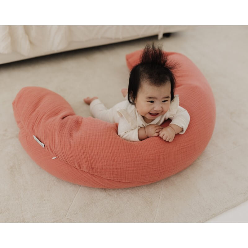 Theraline The Original Maternity and Nursing Pillow - Terracotta Muslin